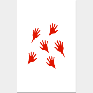 Bloody Handprints Crime Scene Posters and Art